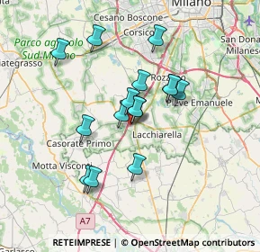 Mappa Via Martiri di Merlate, 20082 Binasco MI, Italia (5.69733)