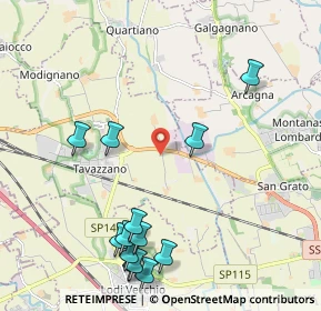 Mappa Unnamed Road, 26838 Tavazzano con Villavesco LO, Italia (2.48769)