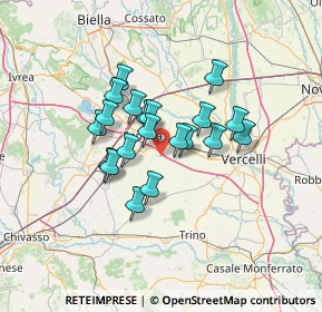 Mappa 13040 Crova VC, Italia (9.9325)