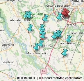 Mappa Via Guglielmo Marconi, 20080 Calvignasco MI, Italia (7.1275)