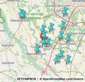 Mappa Via Guglielmo Marconi, 20080 Calvignasco MI, Italia (6.99267)