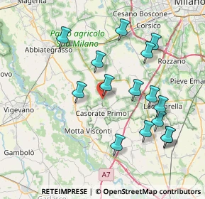 Mappa Via Guglielmo Marconi, 20080 Calvignasco MI, Italia (7.81133)