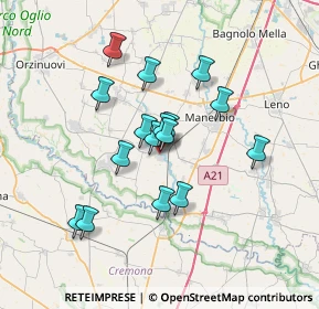 Mappa Via Aldo Moro, 25028 Verolanuova BS, Italia (5.6925)