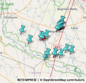 Mappa Via Aldo Moro, 25028 Verolanuova BS, Italia (6.4965)