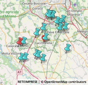 Mappa Via Monte Grappa, 20084 Lacchiarella MI, Italia (7.251)