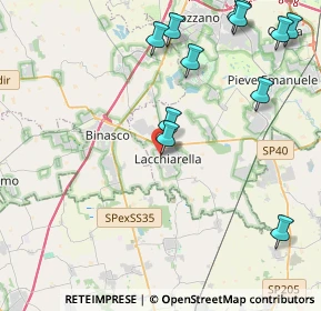 Mappa Via Fratelli Cervi, 20084 Lacchiarella MI, Italia (5.08182)