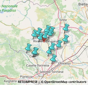 Mappa Via Canton Mosetti, 10086 Rivarolo Canavese TO, Italia (9.40625)