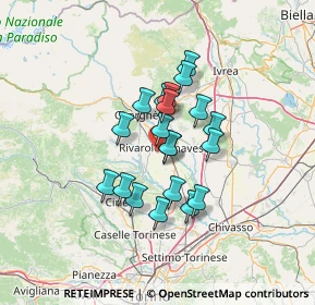 Mappa Via Canton Mosetti, 10086 Rivarolo Canavese TO, Italia (9.7755)