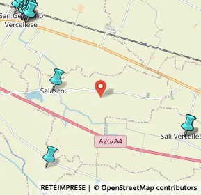 Mappa Unnamed Road, 13040 Salasco VC, Italia (4.111)