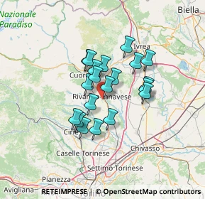 Mappa Via Alfredo D'Andrade, 10086 Rivarolo Canavese TO, Italia (9.681)