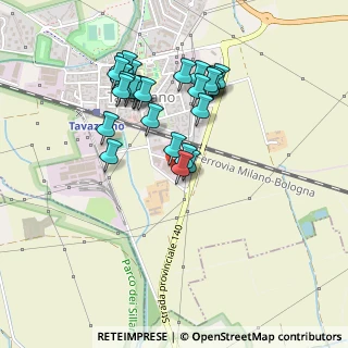 Mappa Via delle Industrie, 26838 Tavazzano con Villavesco LO, Italia (0.43214)