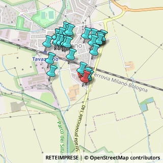 Mappa Via delle Industrie, 26838 Tavazzano con Villavesco LO, Italia (0.44138)