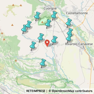 Mappa Via Bussi, 10010 Rivara TO, Italia (3.82083)