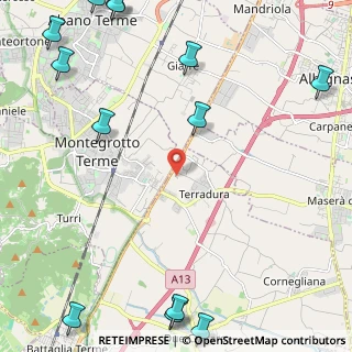 Mappa Via E. Mattei, 35020 Due Carrare PD, Italia (3.58769)