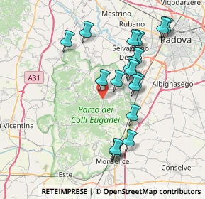 Mappa SP 25, 35038 Torreglia PD, Italia (7.18053)