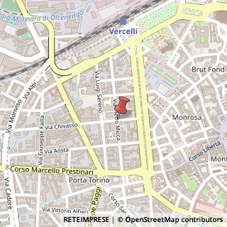 Mappa Via Pietro Micca,  29, 13100 Vercelli, Vercelli (Piemonte)