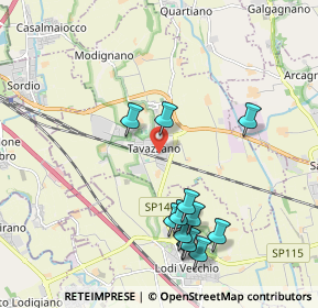 Mappa Via Rosselli, 26838 Tavazzano con Villavesco LO, Italia (2.0775)