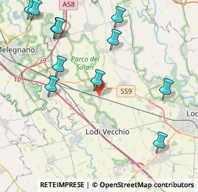 Mappa Via Rosselli, 26838 Tavazzano con Villavesco LO, Italia (5.09455)