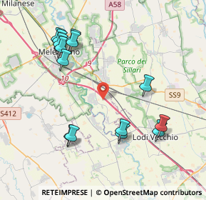 Mappa 20070 Melegnano MI, Italia (4.38143)