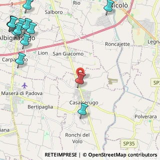 Mappa Via Penon Torrella, 35020 Casalserugo PD, Italia (3.66429)