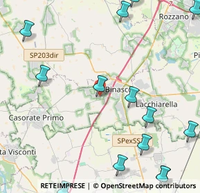 Mappa Via Giuseppe Verdi, 20080 Vernate MI, Italia (6.43333)