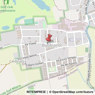 Mappa Via Sant'Ambrogio,  30, 20080 Bubbiano, Milano (Lombardia)