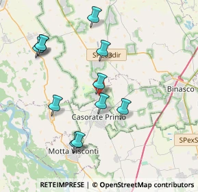 Mappa Via C. S. Cavallotti, 20080 Bubbiano MI, Italia (3.93636)