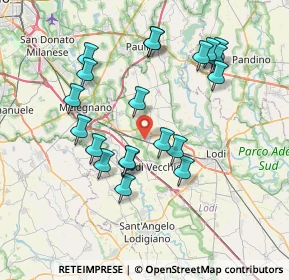 Mappa Via Lodi Vecchio, 26838 Tavazzano con Villavesco LO, Italia (7.2875)