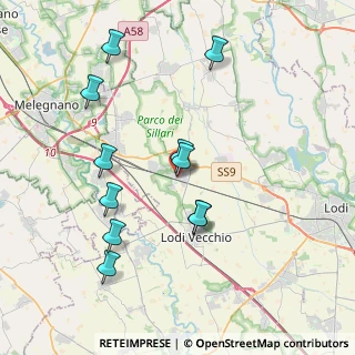 Mappa Via Lodi Vecchio, 26838 Tavazzano con Villavesco LO, Italia (3.86909)