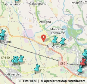 Mappa Via Emilia, 26836 Montanaso Lombardo LO, Italia (3.6615)