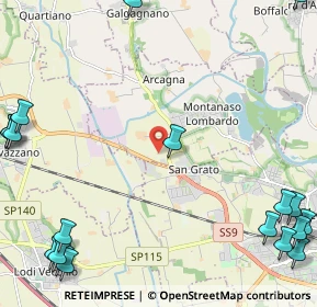 Mappa Via Emilia, 26836 Montanaso Lombardo LO, Italia (3.64895)