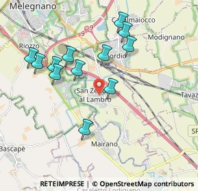Mappa 20070 San Zenone al Lambro MI, Italia (1.85667)