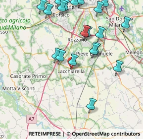 Mappa Via Fratelli Rosselli, 20084 Lacchiarella MI, Italia (9.45)