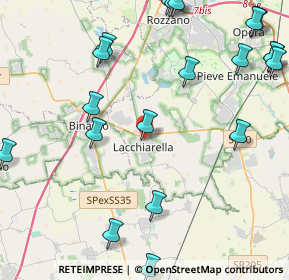 Mappa Via Fratelli Rosselli, 20084 Lacchiarella MI, Italia (5.7435)