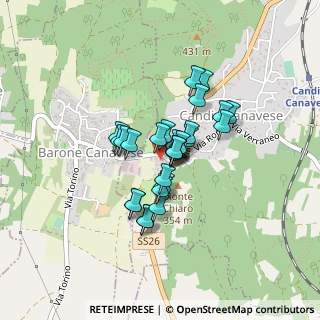Mappa Via Barone, 10010 Candia Canavese TO, Italia (0.29286)
