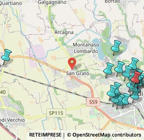 Mappa Centro commerciale San Grato, 26836 Montanaso Lombardo LO, Italia (3.155)