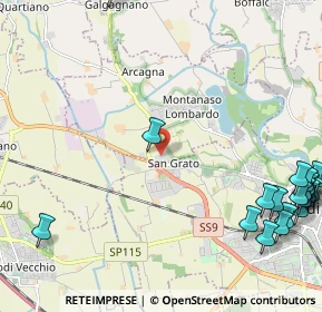 Mappa Centro commerciale San Grato, 26836 Montanaso Lombardo LO, Italia (3.3265)