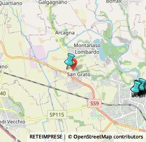 Mappa Centro commerciale San Grato, 26836 Montanaso Lombardo LO, Italia (3.375)