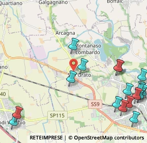 Mappa Centro commerciale San Grato, 26836 Montanaso Lombardo LO, Italia (3.00882)