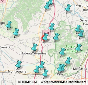 Mappa Via Umberto I°, 36020 Agugliaro VI, Italia (10.1935)