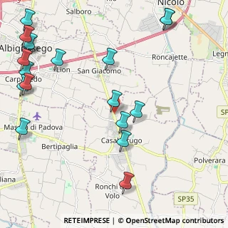 Mappa Via Cavour, 35020 Casalserugo PD, Italia (2.94611)