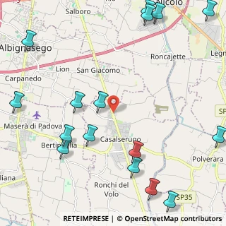 Mappa Via Michelangelo, 35020 Casalserugo PD, Italia (3.07)