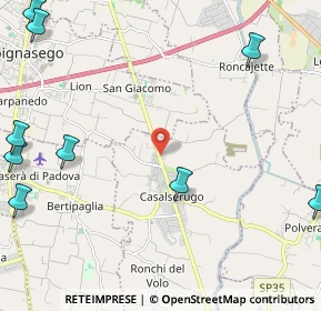 Mappa Via Cavour, 35020 Casalserugo PD, Italia (3.81214)