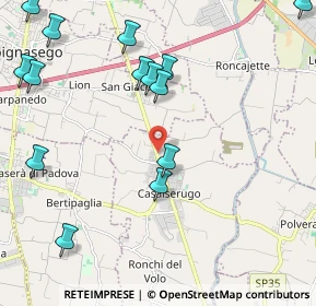 Mappa Via Cavour, 35020 Casalserugo PD, Italia (2.77333)