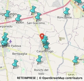 Mappa Via Cavour, 35020 Casalserugo PD, Italia (3.11737)