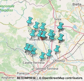 Mappa Via Martiri della Libertà, 10086 Rivarolo Canavese TO, Italia (10.487)