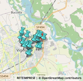 Mappa Via Lazio, 27029 Vigevano PV, Italia (1.2985)