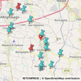 Mappa Via S. D'Acquisto, 35020 Casalserugo PD, Italia (2.58133)