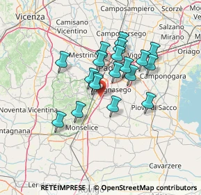 Mappa Via San Francesco, 35020 Due Carrare PD (10.66842)