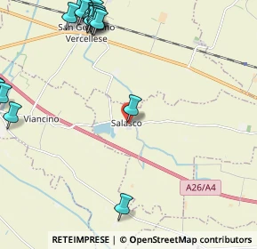 Mappa Via Avogadro di Collobiano, 13040 Salasco VC, Italia (3.133)